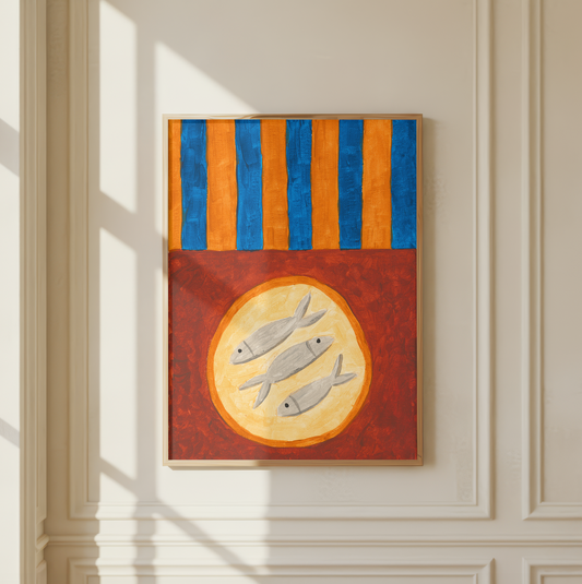 'Stripes & Sardines' Fine Art Print
